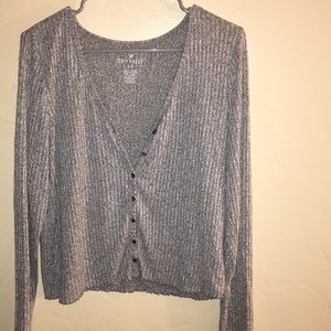 Gray long sleeve sweater